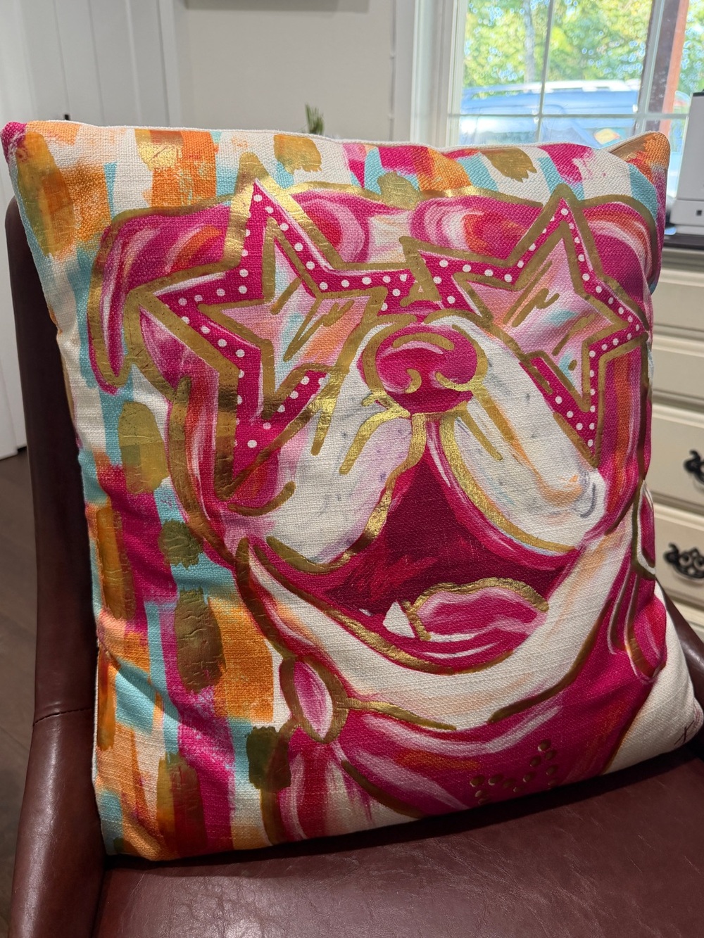 Rachel Brooks Mississippi State Bulldog Throw Pillow